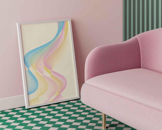 Pansexual Pride Wall Art: Subtle LGBTQ+ Decor, Modern Queer Art
