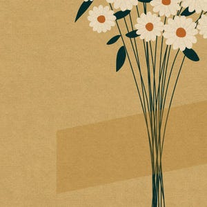 Vintage Floral Print: Rustic Wildflower Wall Art, Neutral Retro Botanical Poster image 10