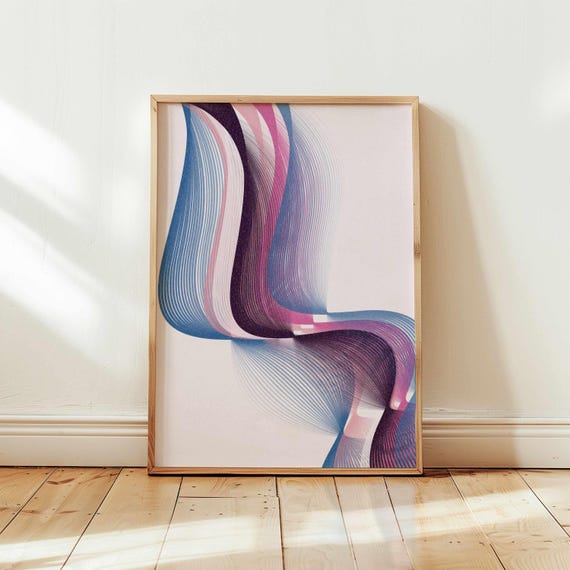 Genderfluid Pride Flag Art Print: Subtle LGBTQ+ Wall Art, Minimalist Queer Decor