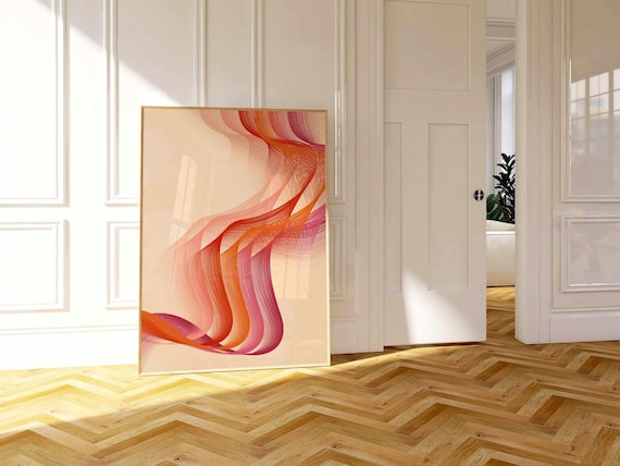 Lesbian Pride Flag Art Print: Abstract LGBTQ+ Wall Art, Subtle Queer Home Decor