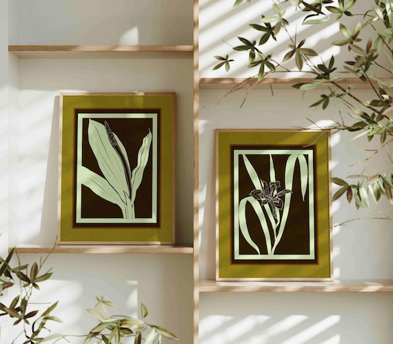 Vintage Botanical Print Set: Cottagecore Floral Wall Art, Rustic Home Decor