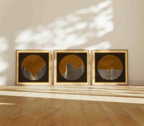 Japandi Wall Art Set of 3, Neutral Abstract Prints, Wabi Sabi Minimalist Decor