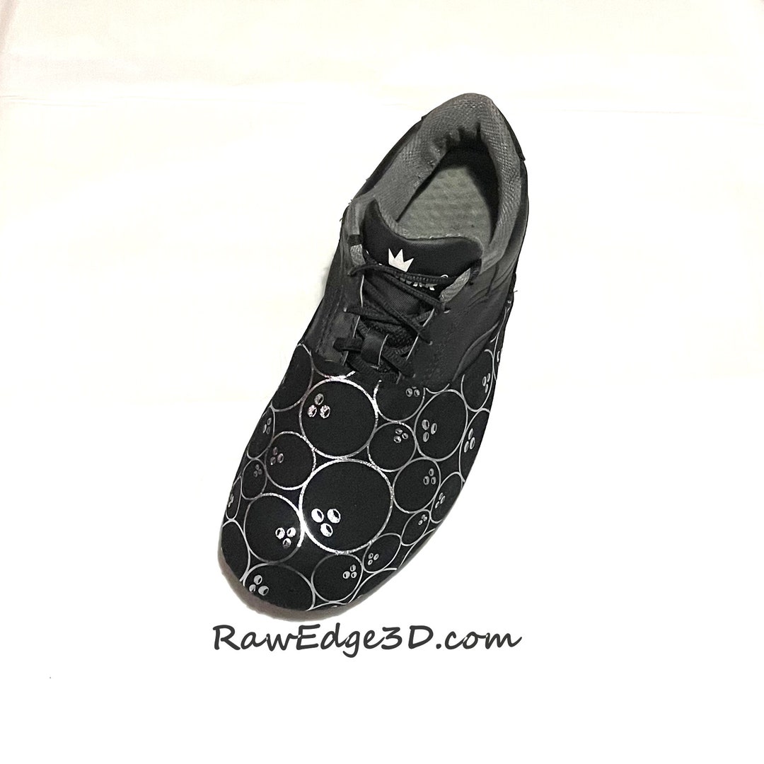 Custom Bowling Shoe Slider Silver Bowling Etsy