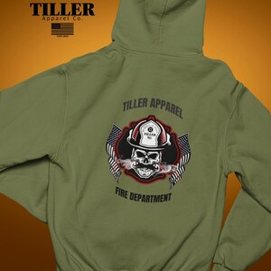 Heavyweight cotton blend hoodie, gift idea, firefighter, first responder, public safety, comfy sweatshirt, gritty hoodie, firede