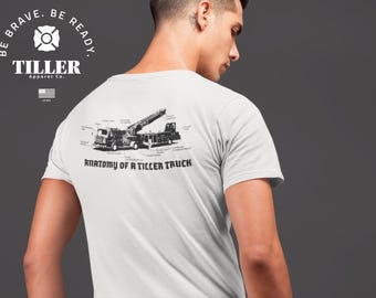 Tiller Truck Shirt: Fire Department First Responder Tee