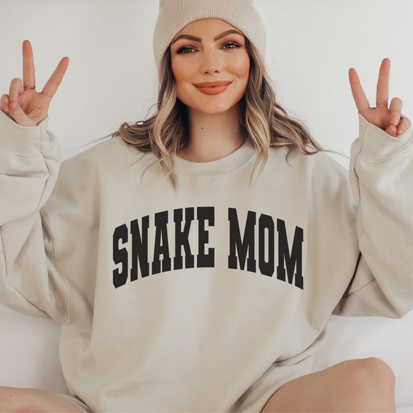 Snake Mom Sweatshirt Gift, Snake Mom Shirt, Snake Owner Sweater Gift, Python Corn Snake Crewneck Gift, Funny Snake Owner Lover Gift for Mom