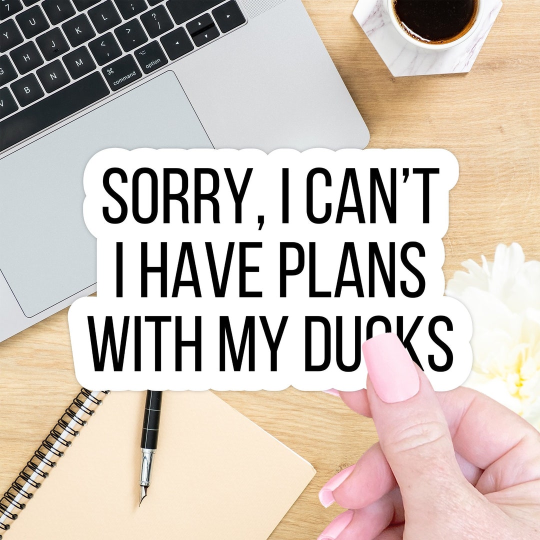 Funny Duck Owner Sticker, Duck Mom Laptop Sticker Gift, Duck Lover