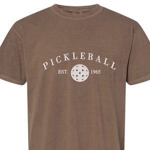 Pickleball EST. 1965 Embroidered Varsity Crewneck Sweatshirt, Comfort Colors