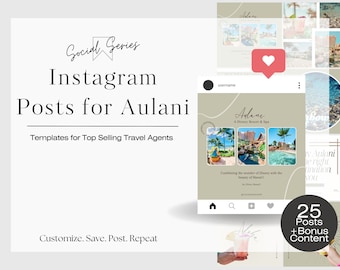 Travel Agent Social Media Templates/ Travel Agent Social Media Content Au*lani