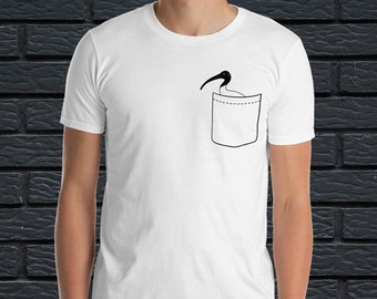 Pocket Bin Chicken T-Shirt | Funny Australian Ibis Tee | Aussie Bird