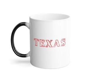 LOVE TEXAS Morphing Coffee Mug Texas Pride Mug
