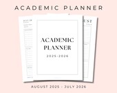 2025-2026 Academic Planner: Printable Student Organizer (Digital Download)