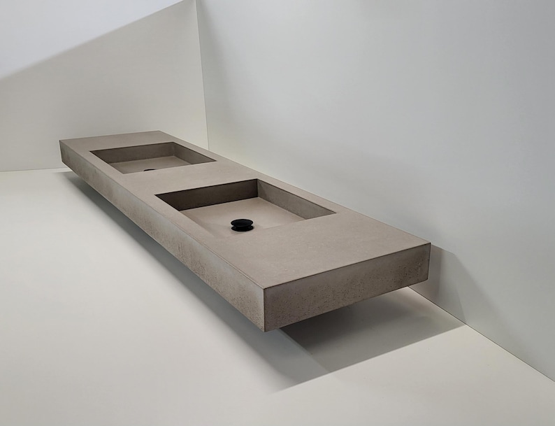 Photo inspiration: Picture Idea: Concrete Double Bathroom Sink Basin