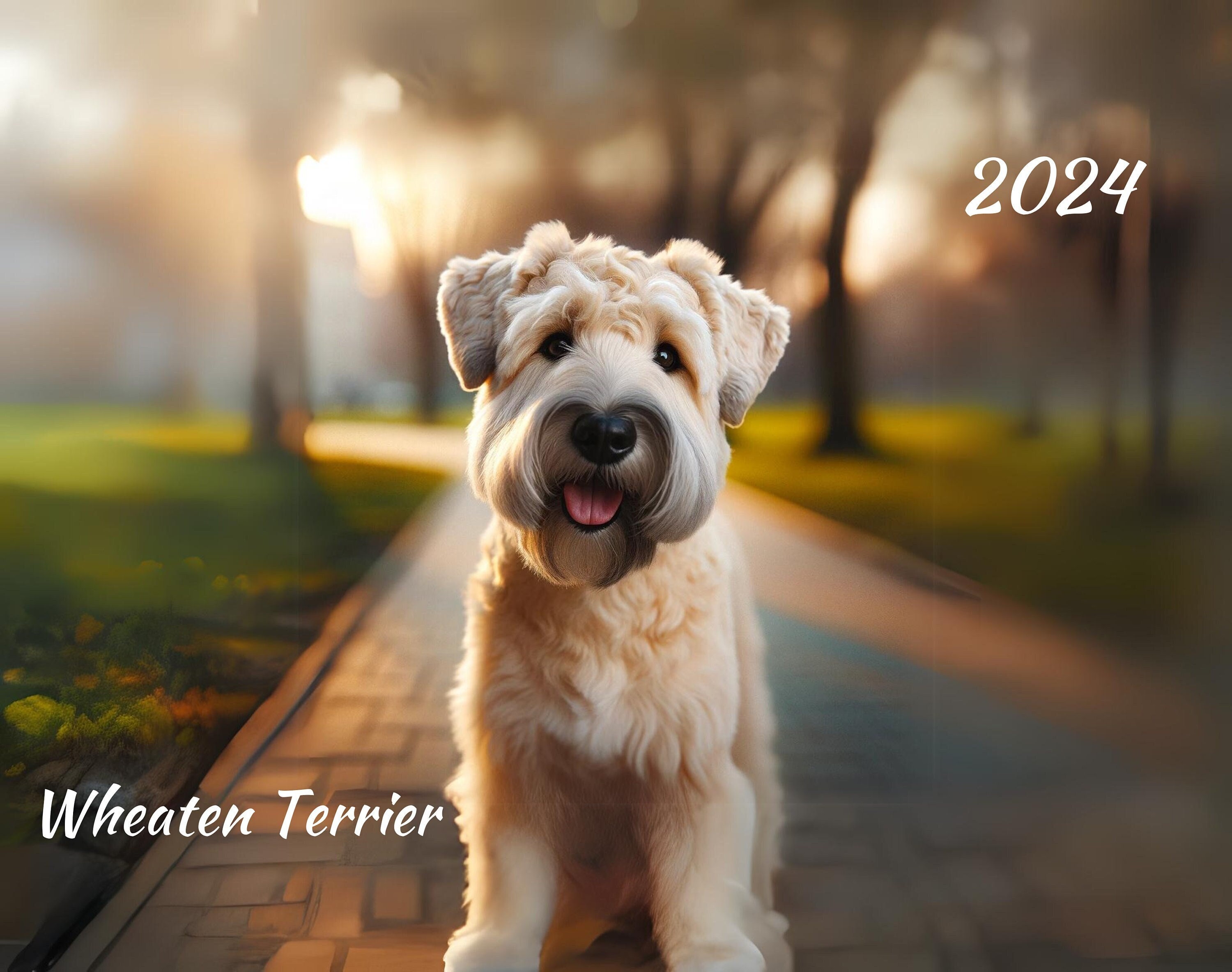 Wheaten Terrier Calendar 2024, Wheaten Terrier Calendar, Wheaten