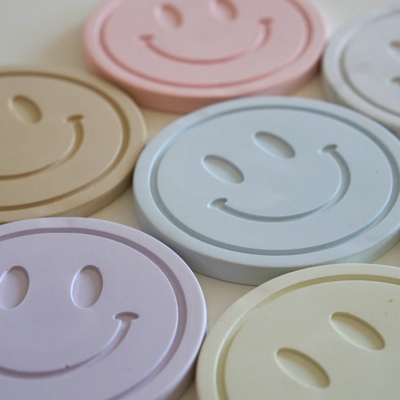 Smiley Untersetzer handgemacht Bild 7