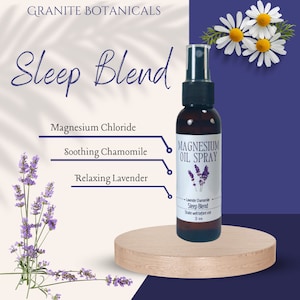 Magnesium Oil Spray- Sleep Blend | Magnesium Chloride, Lavender Chamomile