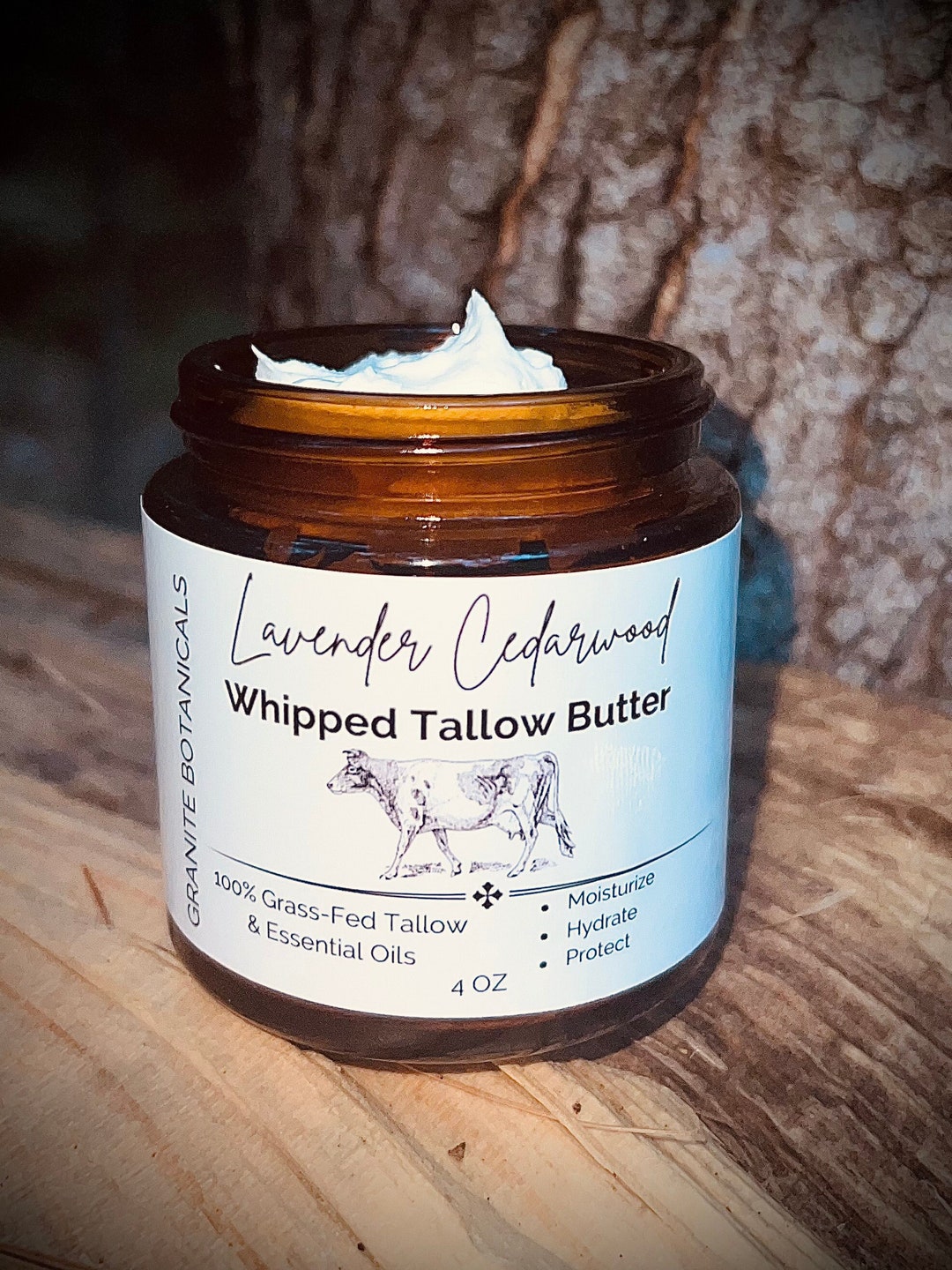 Grassfed Whipped Tallow Butter Lavender Cedarwood Etsy