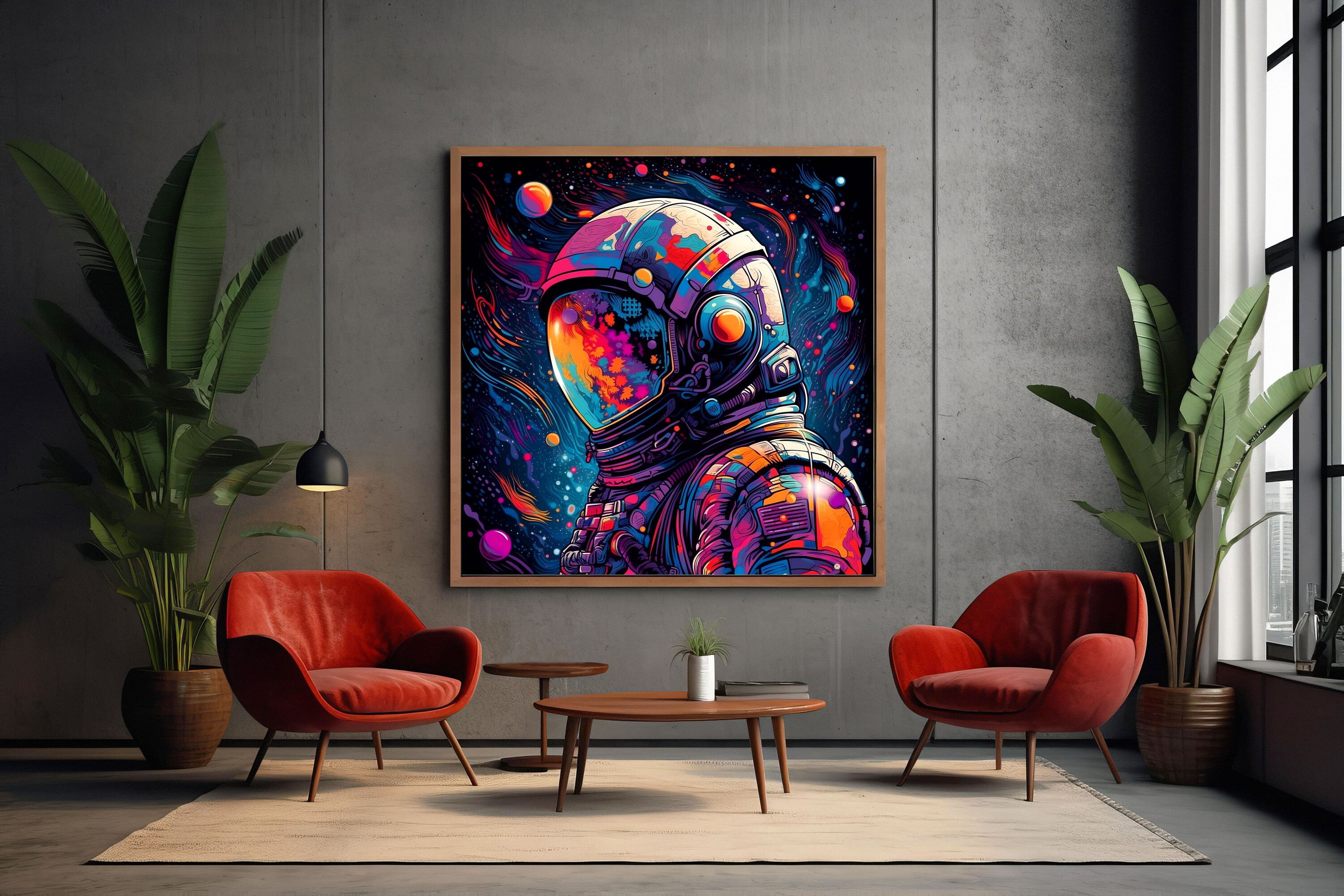 Psychedelic Astronaut Art High-res Space Digital Art - Etsy