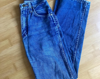 Vintage wrangler blue jeans straight leg high rise western