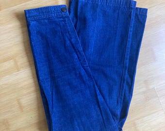 Vintage blue 70’s jeans wide leg high rise boho