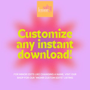 Customization ANY Instant Download Item (Major)