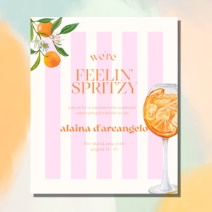 Sjabloon vrijgezellenroute, Aperol Spritz bewerkbaar op canvas, afdrukbare bewerkbare sjabloon, weekendplanner digitale sjabloon downloaden
