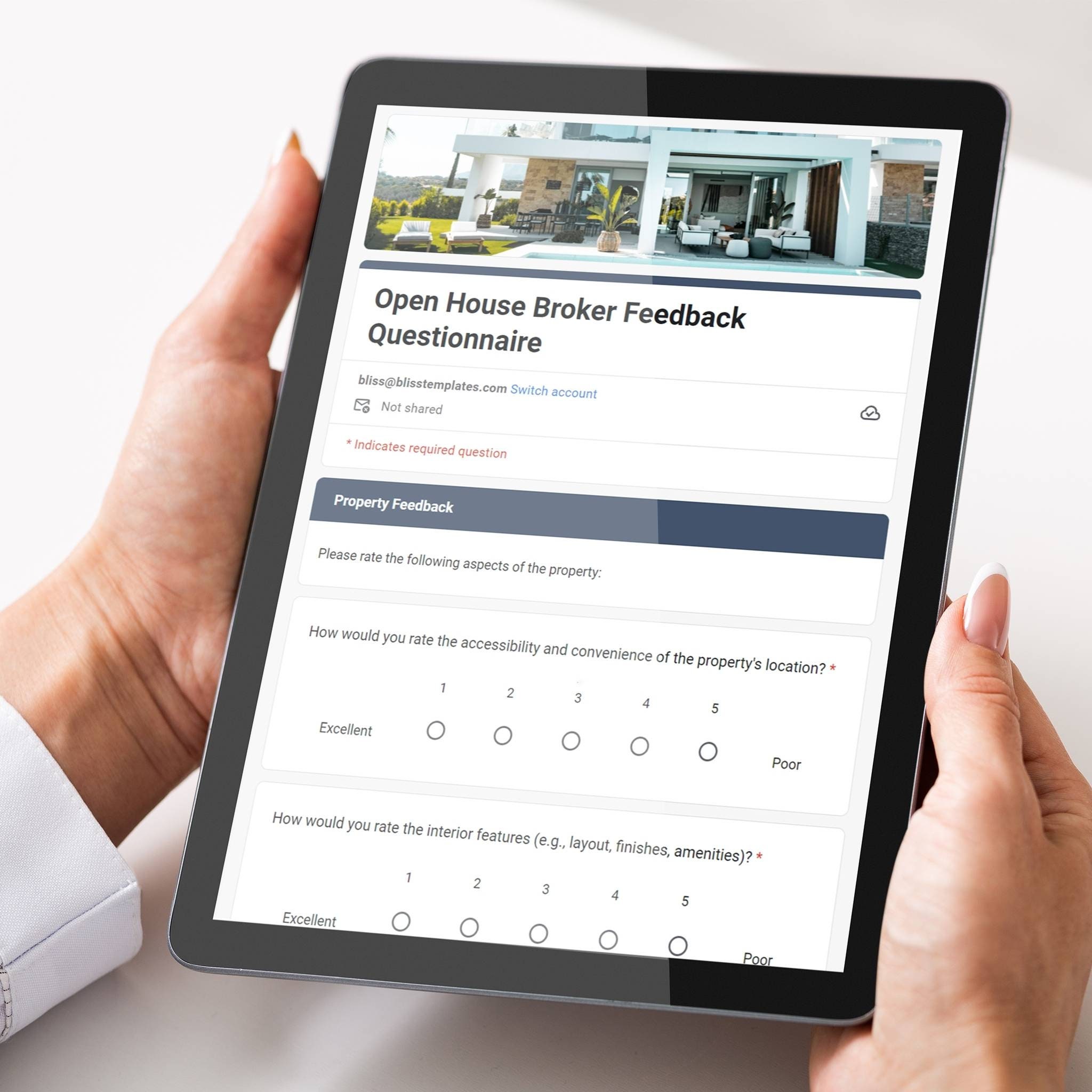 Google Forms Real Estate Broker Open House Feedback Questionnaire ...