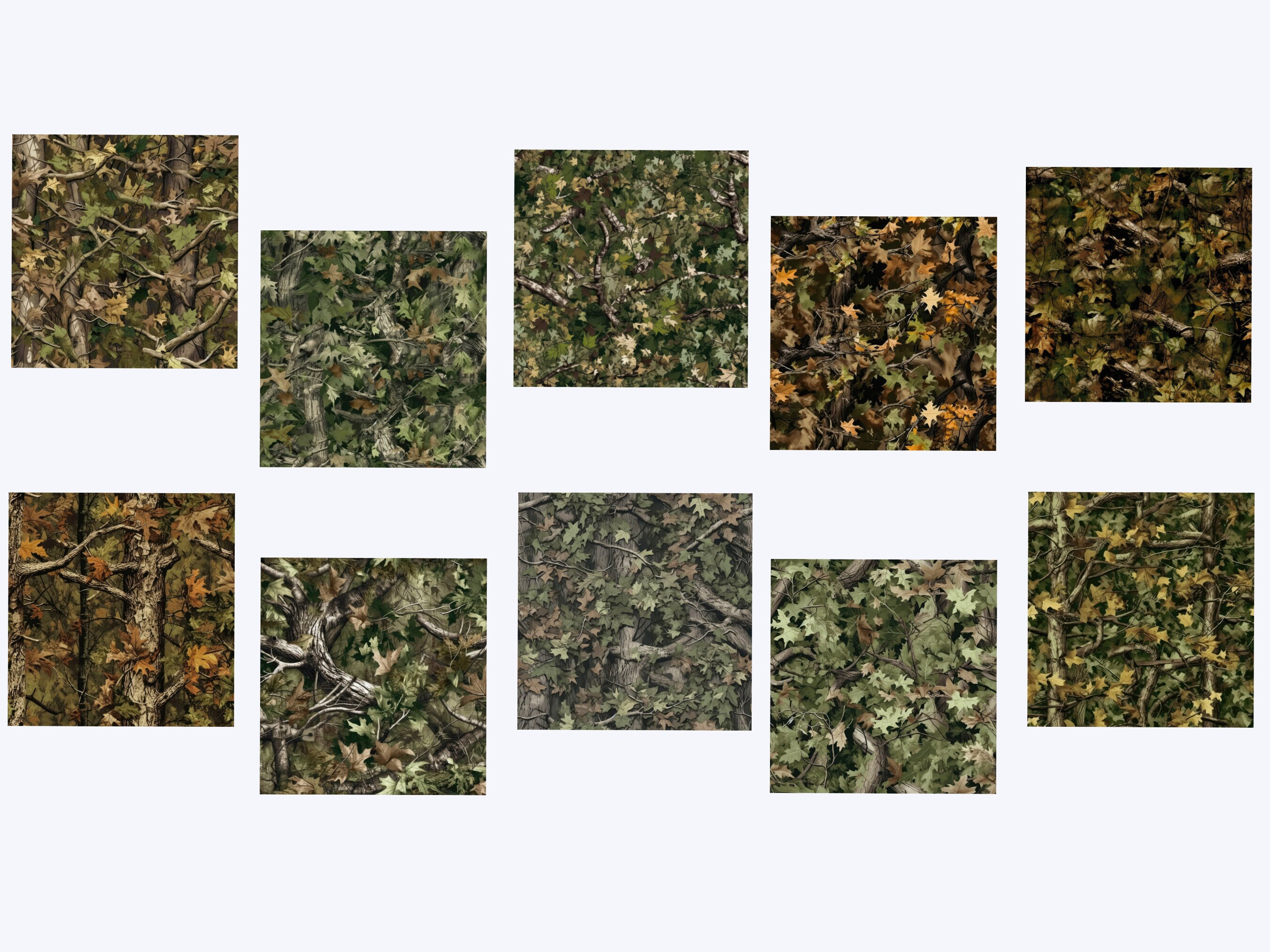 SEAMLESS Digital Paper - Mossy Oak - 10 Designs - - Print on Demand ...