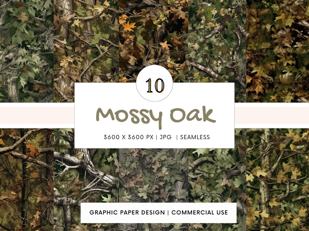 SEAMLESS Digital Paper - Mossy Oak - 10 Designs - - Print on Demand ...