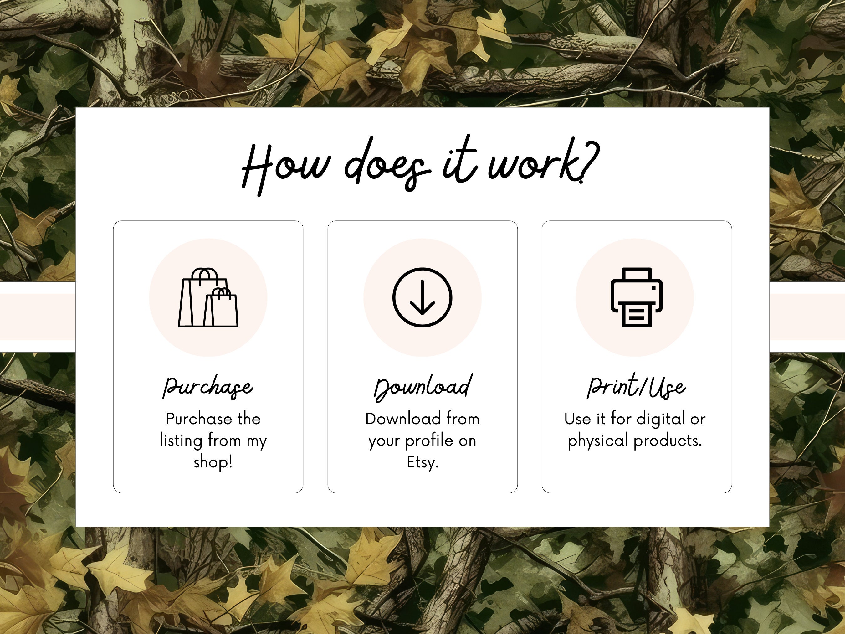 SEAMLESS Digital Paper - Mossy Oak - 10 Designs - - Print on Demand ...