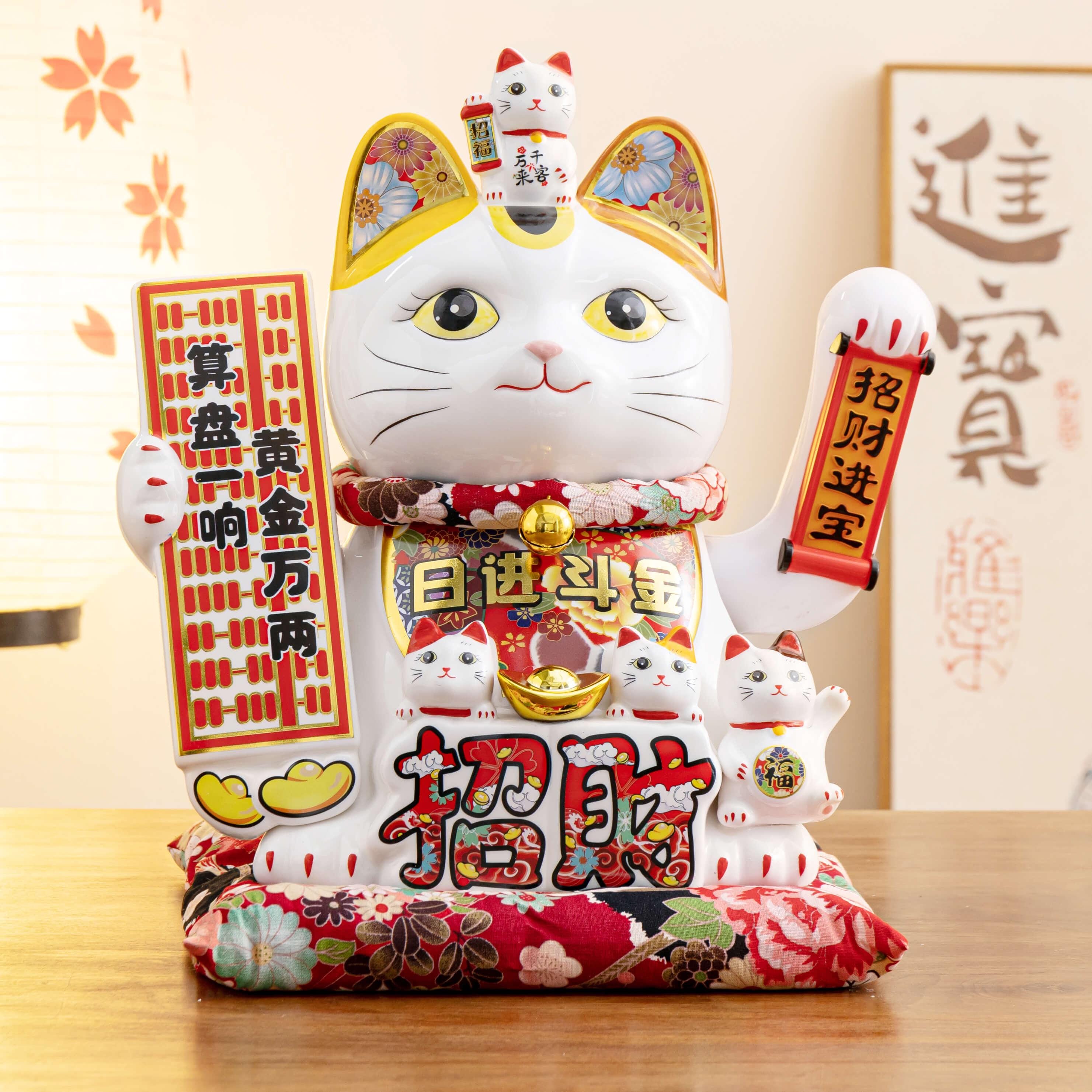 Lucky Fortune Waving Cat, Grand Opening Gift, House Warming Gift