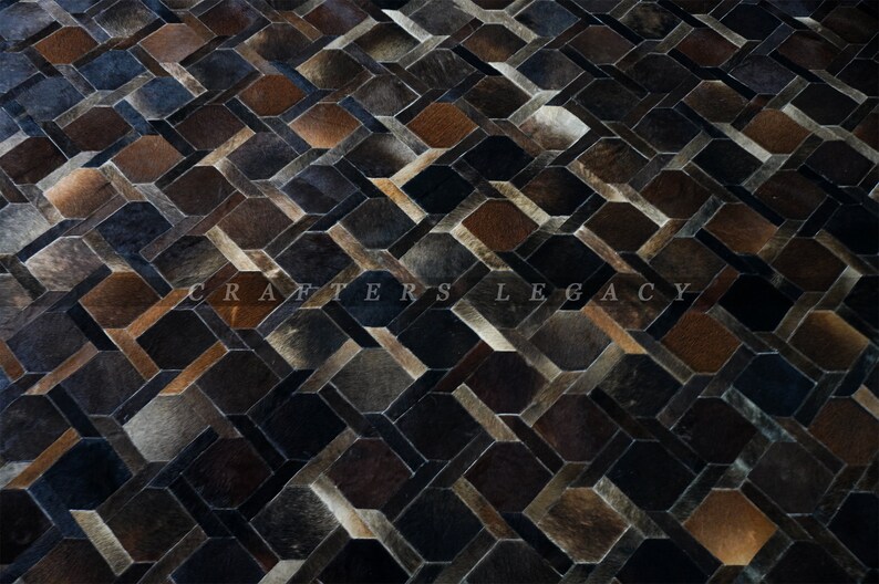 Handcrafted Cowhide Rug 100 Natural Cow Skin Rectangle Rug Hairon