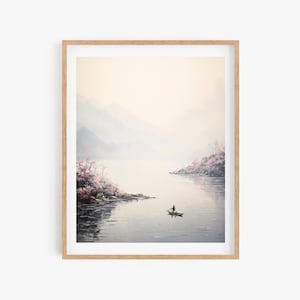 Korean Art Wall Poster, Minimalist Poster, Wall Decor Asian Style, Korean Painting Minhwa Inspired Korea Painting