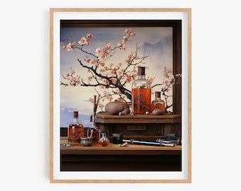 Minhwa Korean Art Poster: Asian Style Wall Decor