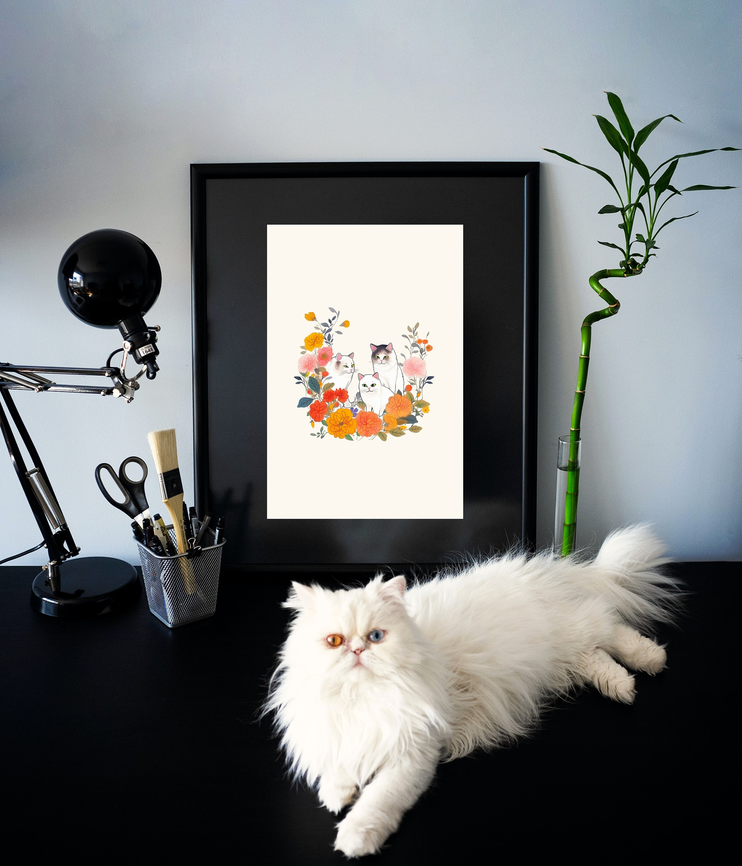 Korean Traditional Minhwa Folk Inspired Home Decor Wall Art