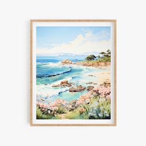 Korean Art Wall Poster, Scenery and Summer Poster, Wall Decor Asian Style, Korean Painting Minhwa Inspired