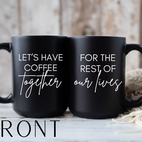 Custom Couples Gift - Coffee Together for the Rest of our Lives -Personalized Wedding Gift -Engagement Gift - Coffee Lovers Anniversary Gift