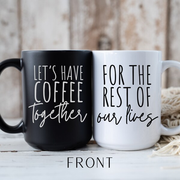 Custom Couples Gift - Coffee Together for the Rest of our Lives -Personalized Wedding Gift -Engagement Gift - Coffee Lovers Anniversary Gift