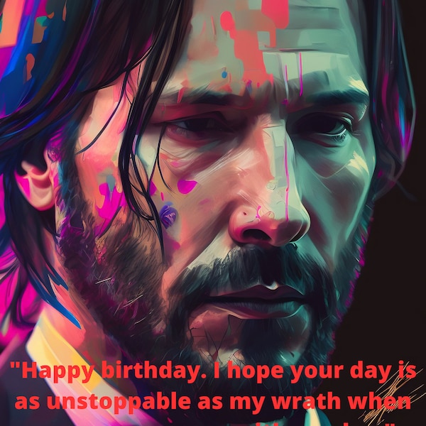 John Wick Card Etsy