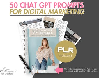 50 Chat GPT Prompts for Digital Marketing  | Resell for 100% Profits!