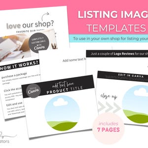 Listing Image Templates for you to use on your own shop listings