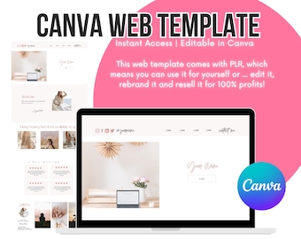 Customizable Canva Website Template with PLR