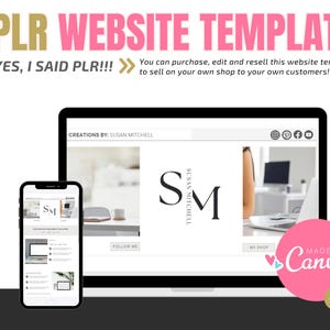 Anpassbare PLR Website Vorlage: Wiederverkaufsrechte