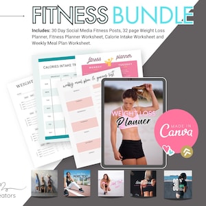 Fitness PLR Canva Template Bundle to resell | PLR | PLR Bundle