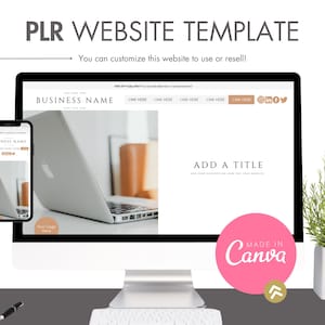 Canva Website Template mit PLR: Anpassbare Wiederverkaufsrechte