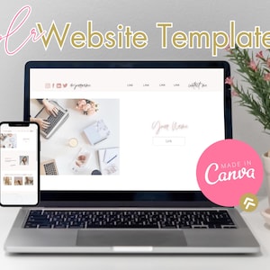 Canva Website Vorlage | Individualisierbar mit PLR Rechte!