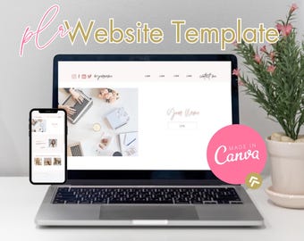 Canva Website Template | Customizable with PLR rights!