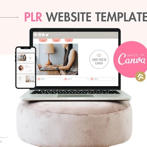 Anpassbare Canva Website Vorlage mit PLR