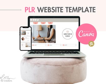 Customizable Canva Website Template with PLR