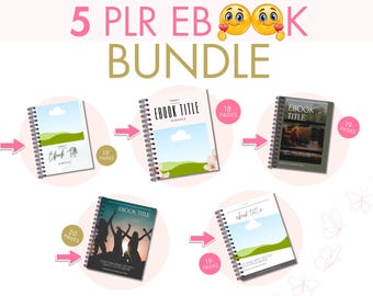 Bundle of 5 PLR Ebook or Guide Canva Templates | Use for yourself or Resell!